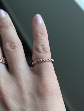 Pandora ME Pyramids Ring Rose Gold EU 46 US 3.75 Dainty Stackable CZ